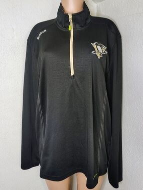 Reebok NHL Pittsburgh Penguins Center Ice Quarter-Zip Pullover - XL